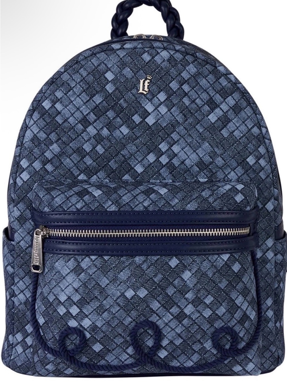 Factory Wrapped NWT LF Blue Woven-Pattern Loungefly Backpack